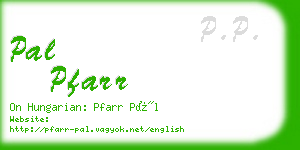 pal pfarr business card